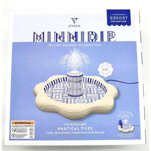 MINNIDIP INFLATABLE FOUNTAIN SPRINKLER POOL LIMITED EDITION RESORT COLLECTION - Picture 12 of 13